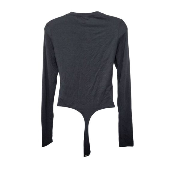 2/$20 Forever 21 Black Buttons Down Bodysuit Size: Large - Picture 3 of 7